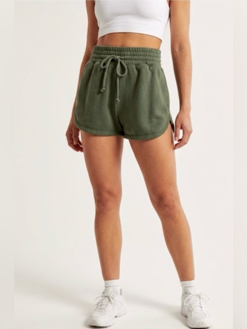 Abercrombie & Fitch Soft AF Sunday Sweat Shorts Fleece Green Small